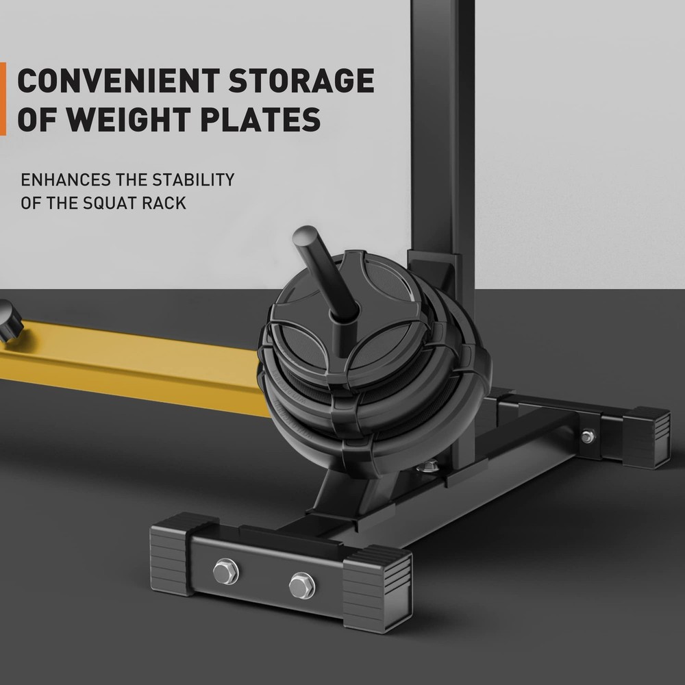 Elevens Squat Rack Stand Adjustable Bench Press Rack Barbell Rack Stand Multi-Fu