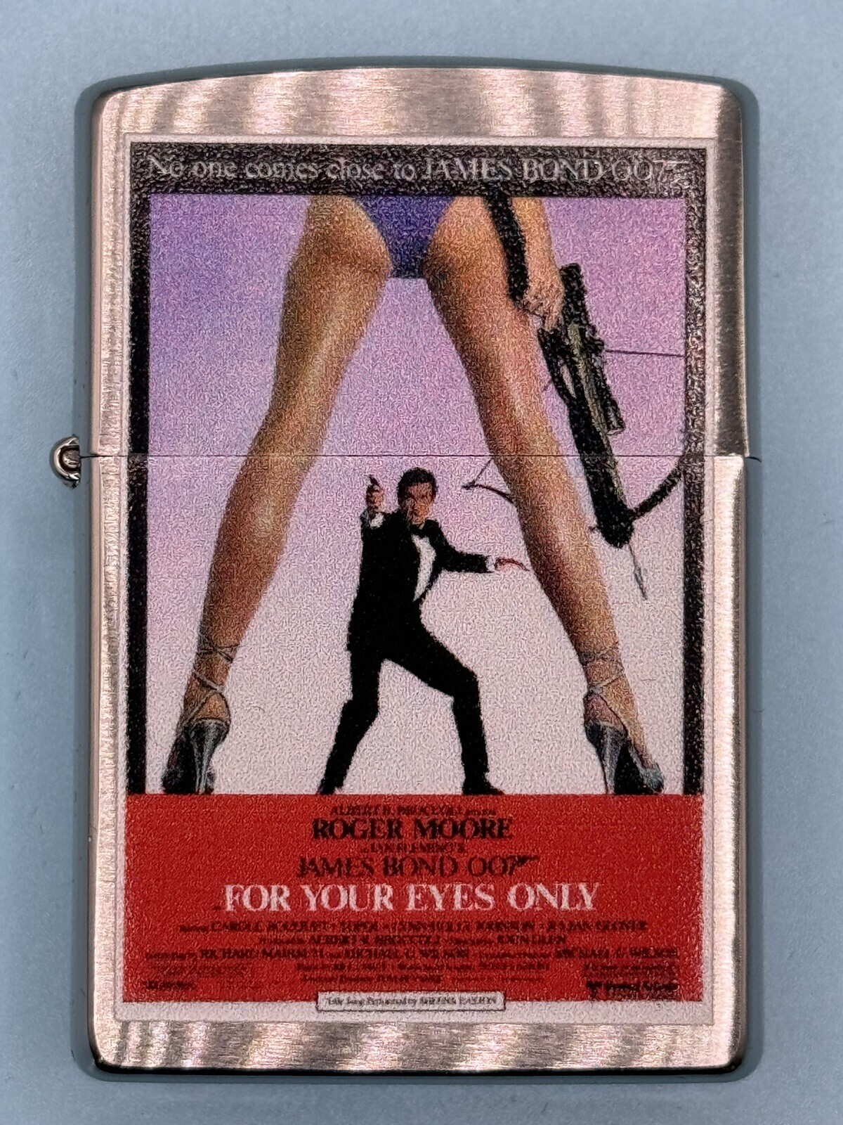 James Bond 007 For Your Eyes Only Chrome Zippo Lighter NEW In Box Rare