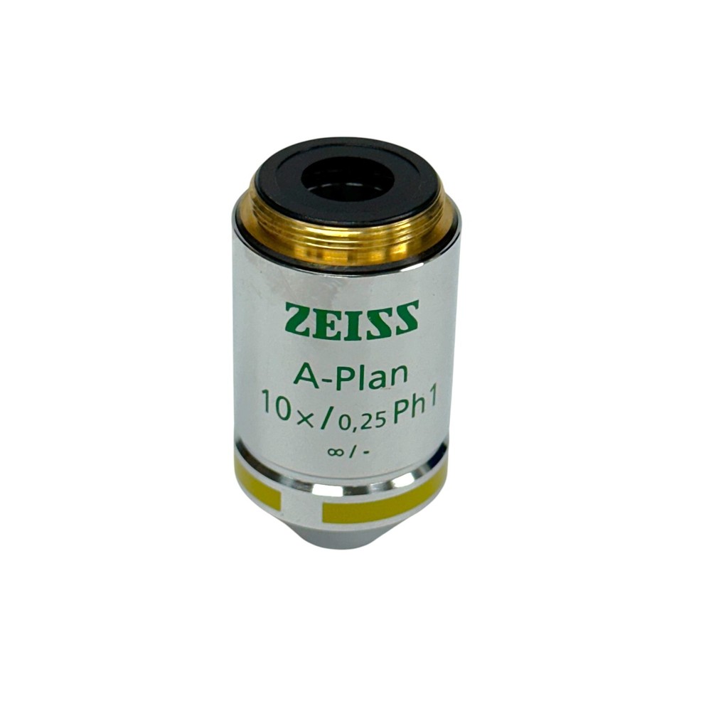 Zeiss A-Plan 10x/0.25 Ph1 Microscope Objective Lens 44 10 31  Infinity/-