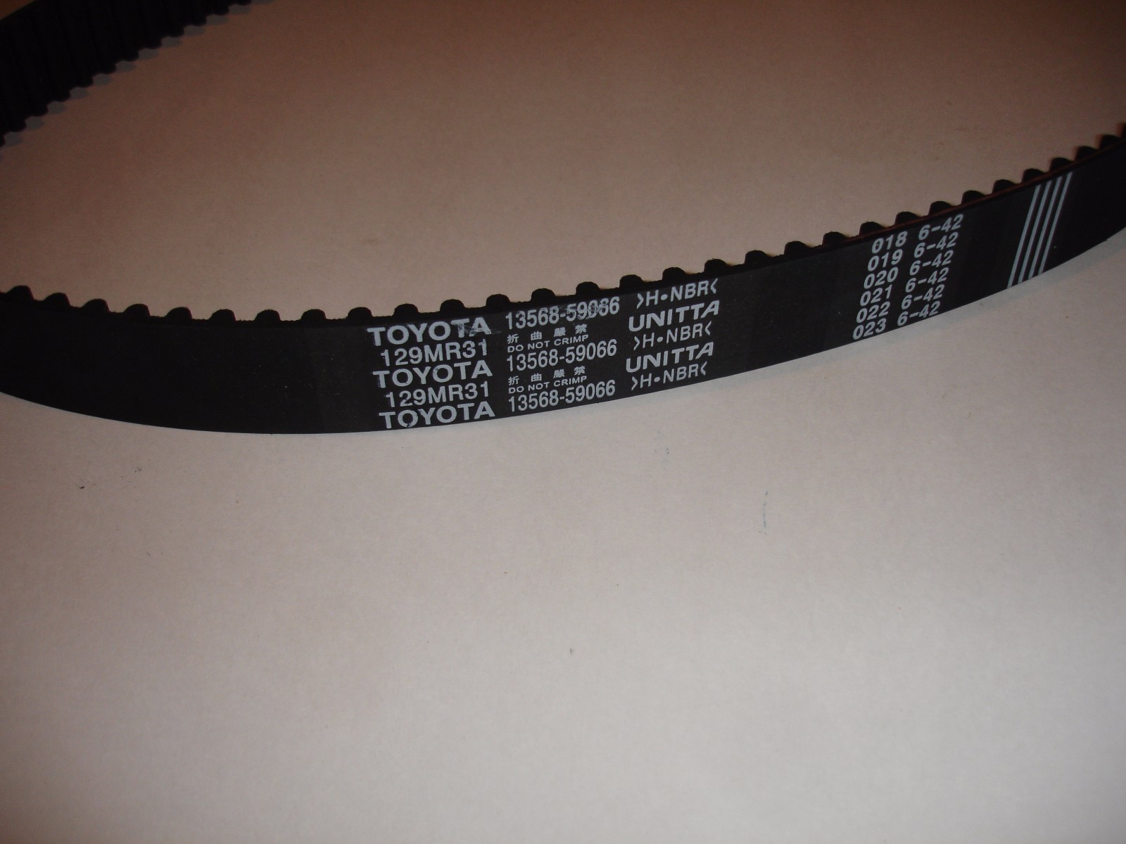 Toyota OEM Diesel 2L 2LT 2LTE 3L 5L Timing Belt 13568-59066 129MR31