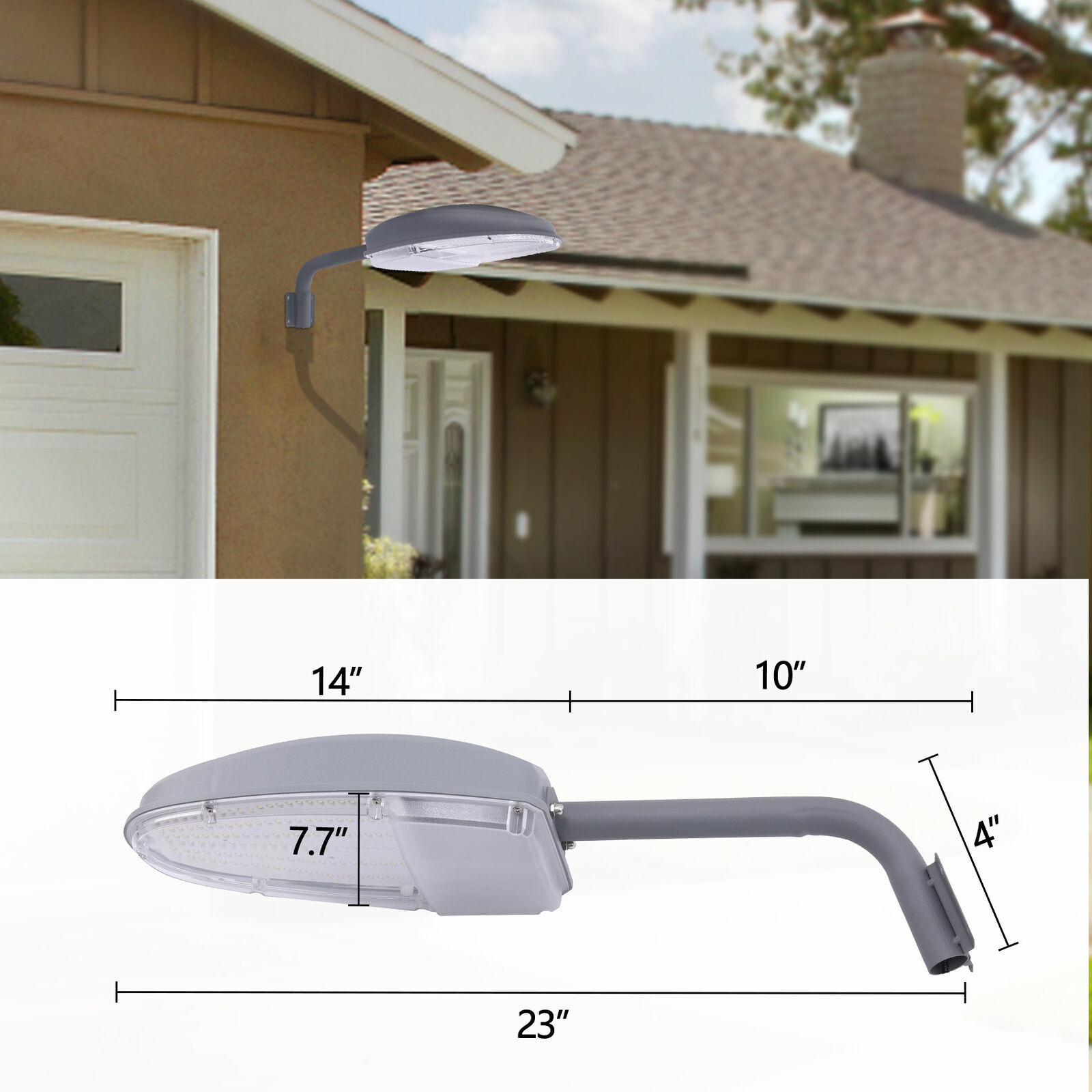 Outdoor LED Yard Street Light Dusk to Dawn Light Waterproof Security Lighting