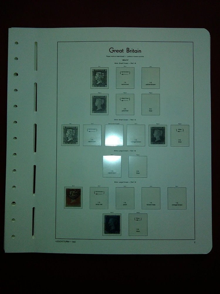 LIGHTHOUSE Hingeless album pages Great Britain 1840-1901 Used Ref 1840.1