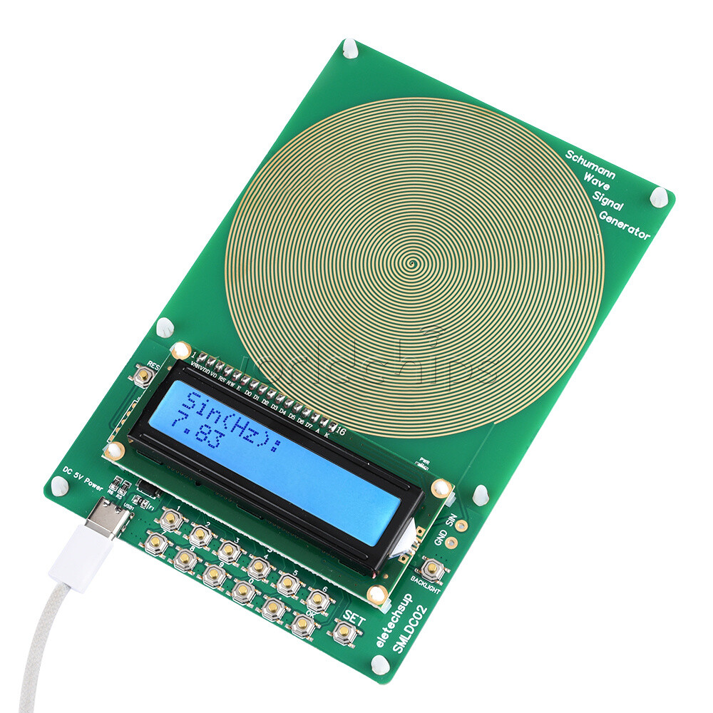 Schumann Wave Generator Pulse Sine Frequency + 3.5MM Audio Output Connector+Case