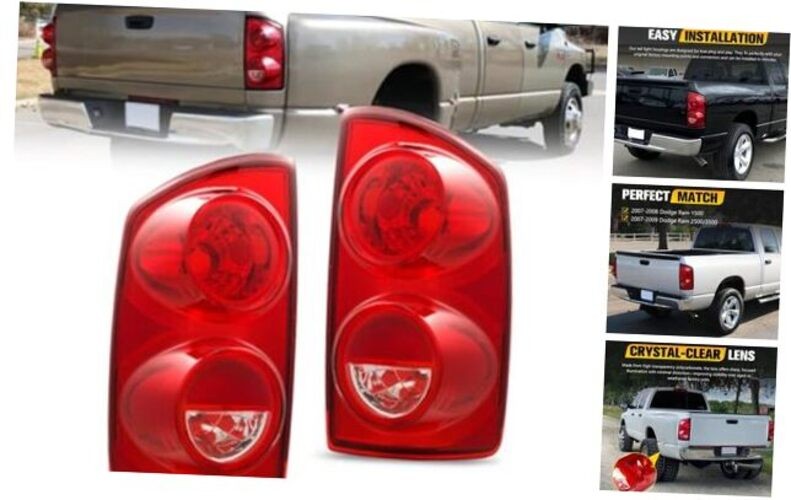 Tail Light Assembly Compatible With 2007-2008 Dodge Ram 2007-2009 Dodge Ram
