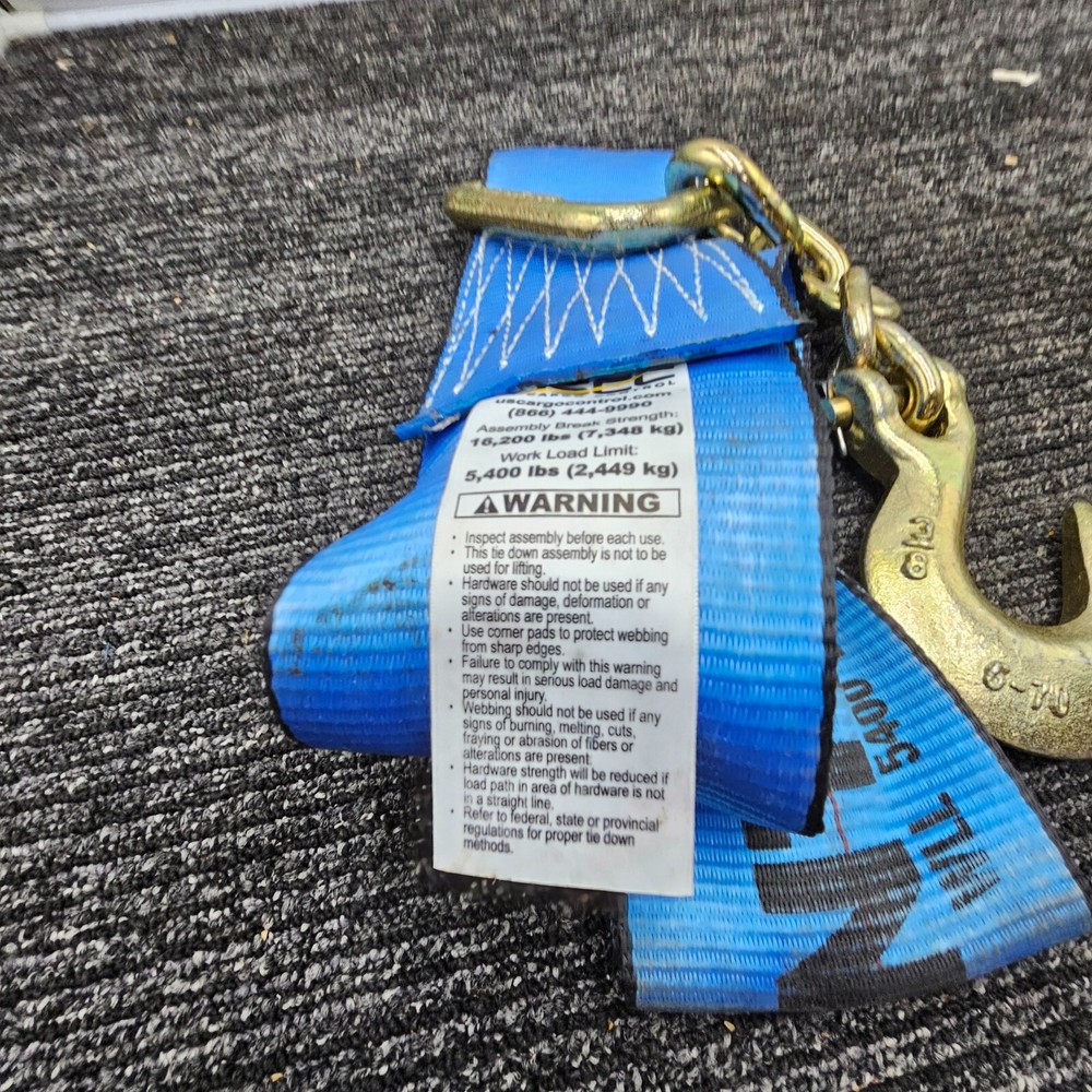 USCC US Cargo Control Blue Strap GRAB Hook 5400lbs Work Load Limit 71"