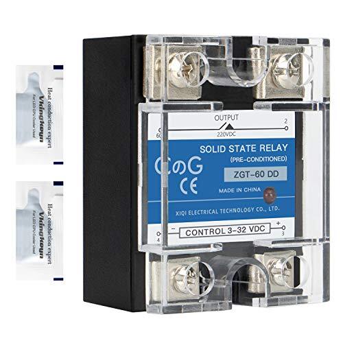 CG Solid State Relay SSR-60DD DC to DC Input 3-32VDC to Output 5-240VDC 60A S...