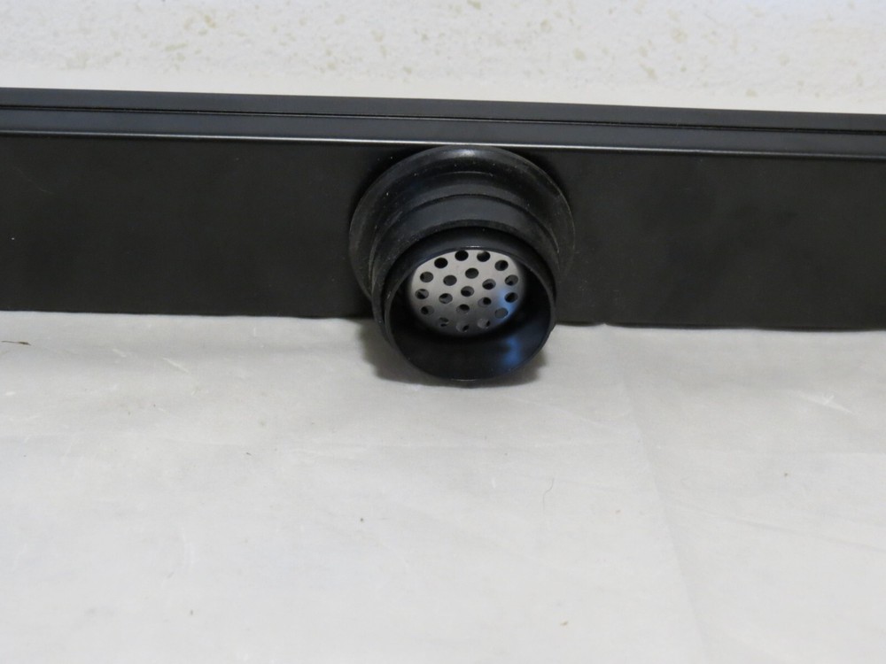 WEBANG 48" Shower Linear Matte Black Drain Rectangular Floor Drain