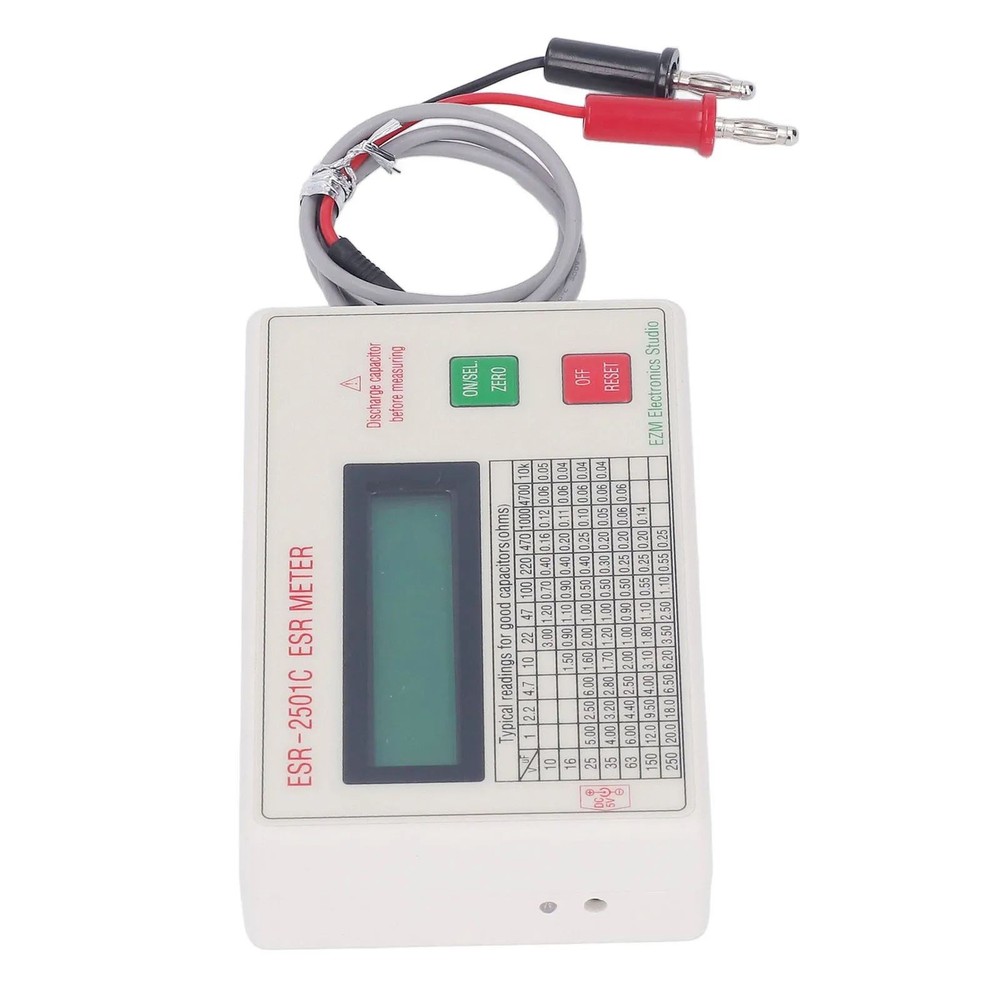 1 PC ABS Handheld ESR DCR Capacitor Tester High Accuracy Capacitance Meter