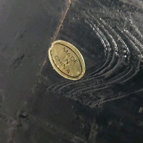 Vintage MCM 4-Panel Mother of Pearl/Black Lacquer Asian Art Wall Panels 36"x12"