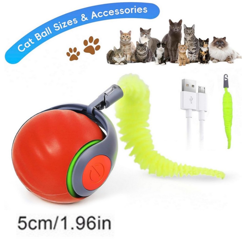 Speedy Tail 2.0 - Automatic Moving Cat Toy Ball with Interactive Tail 1 Pack