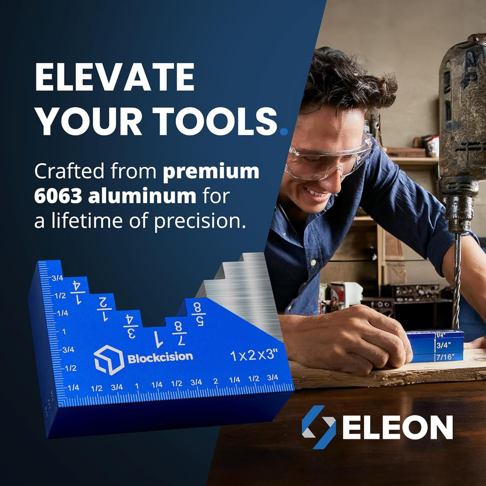 Blockcision Setup Blocks Woodworking Tools - Height Gauge Block Set with Easy Bl