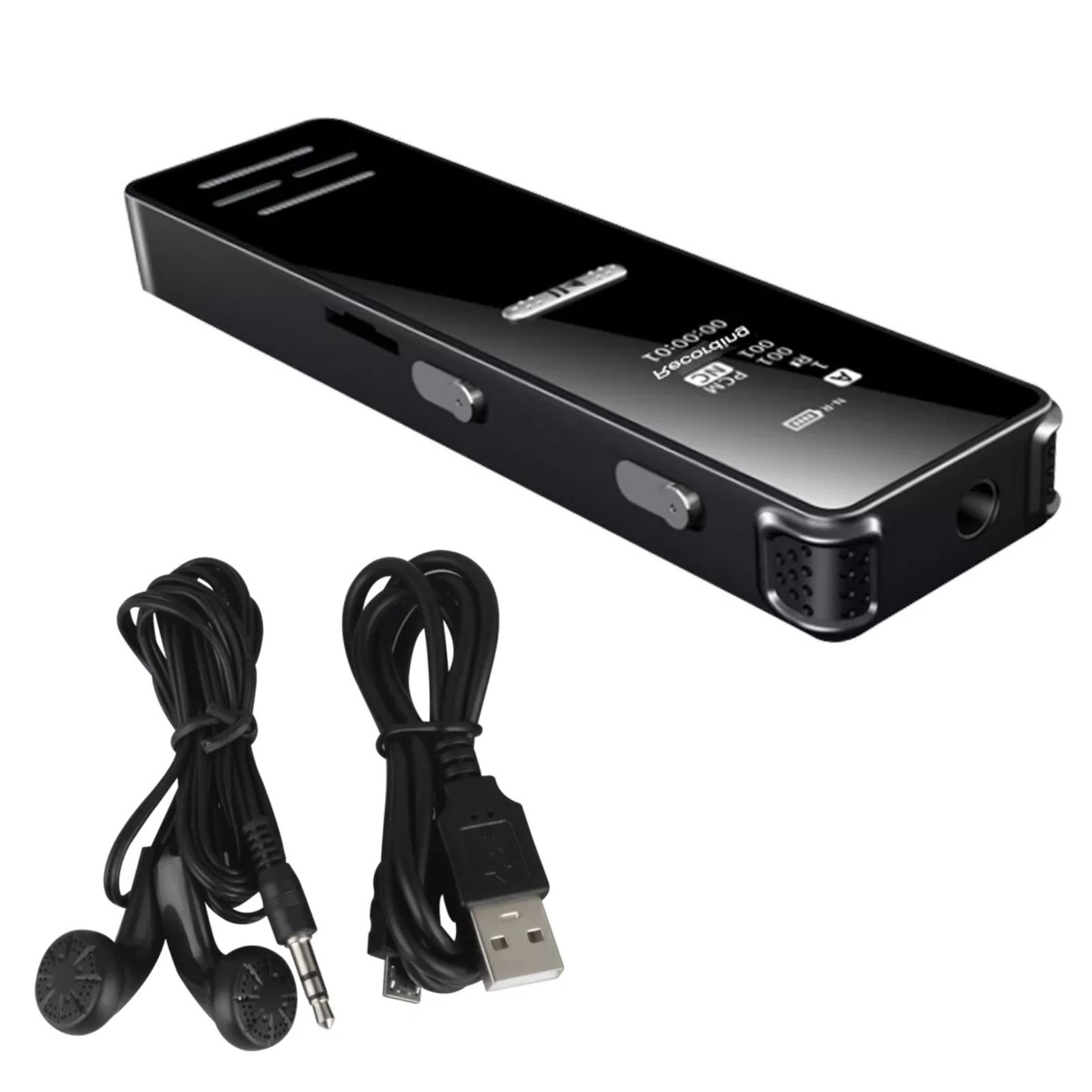 Mini Audio Recorder - HD Voice Activated Recorder with MP3 Playback 77x20mm