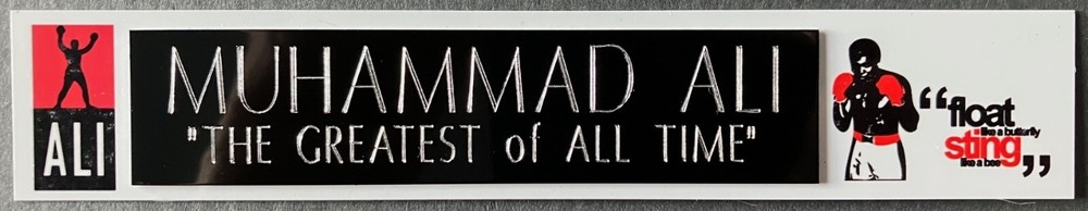 MUHAMMAD ALI   NAME PLATE