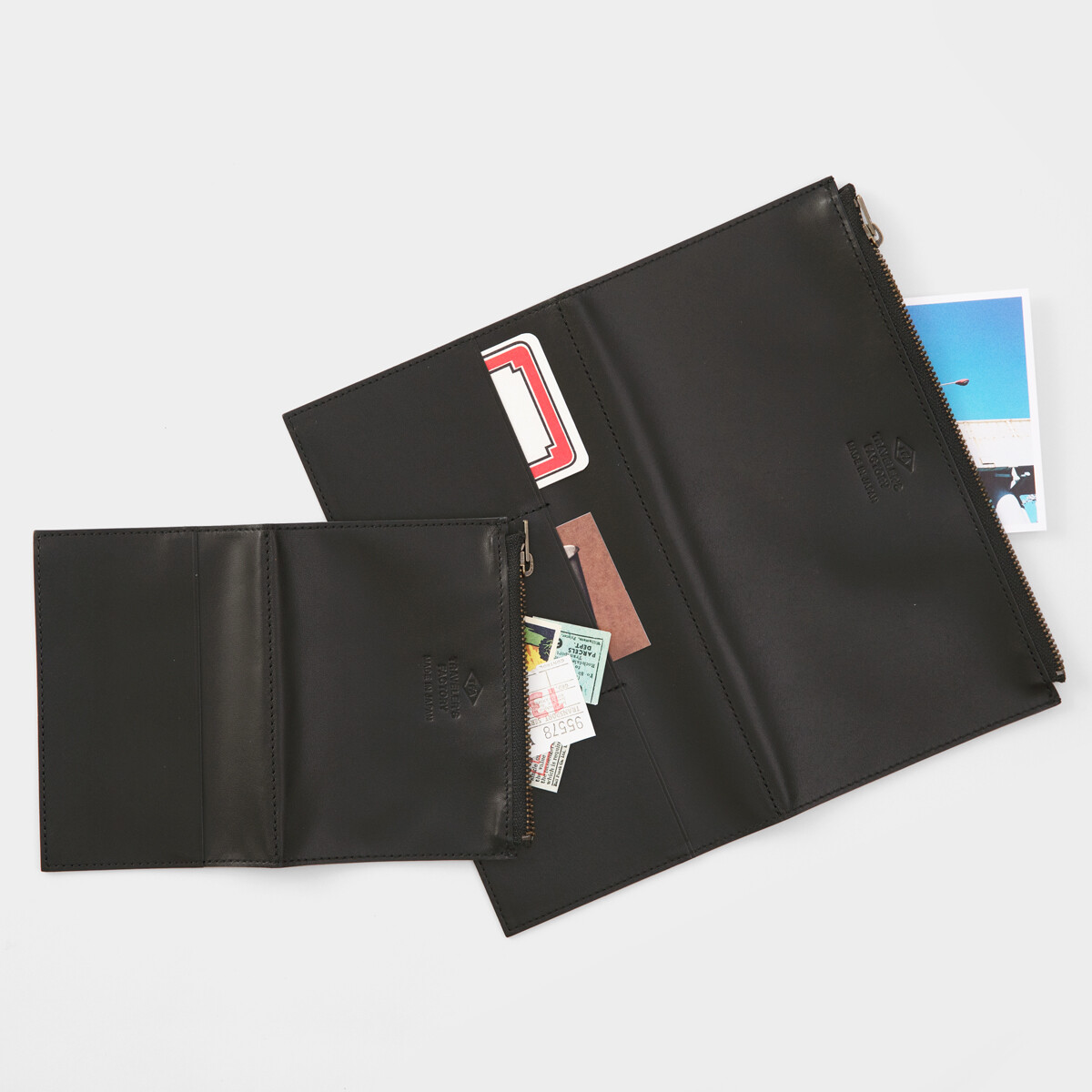 TRAVELER'S Notebook Leather Zipper Case engraving Tannin Regular & Passport size