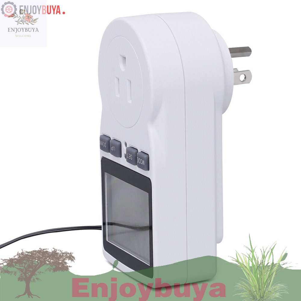 LCD DIGITAL PLUG IN THERMOSTAT TIMER SWITCH SOCKET TEMPERATURE CONTROLLER SWITCH