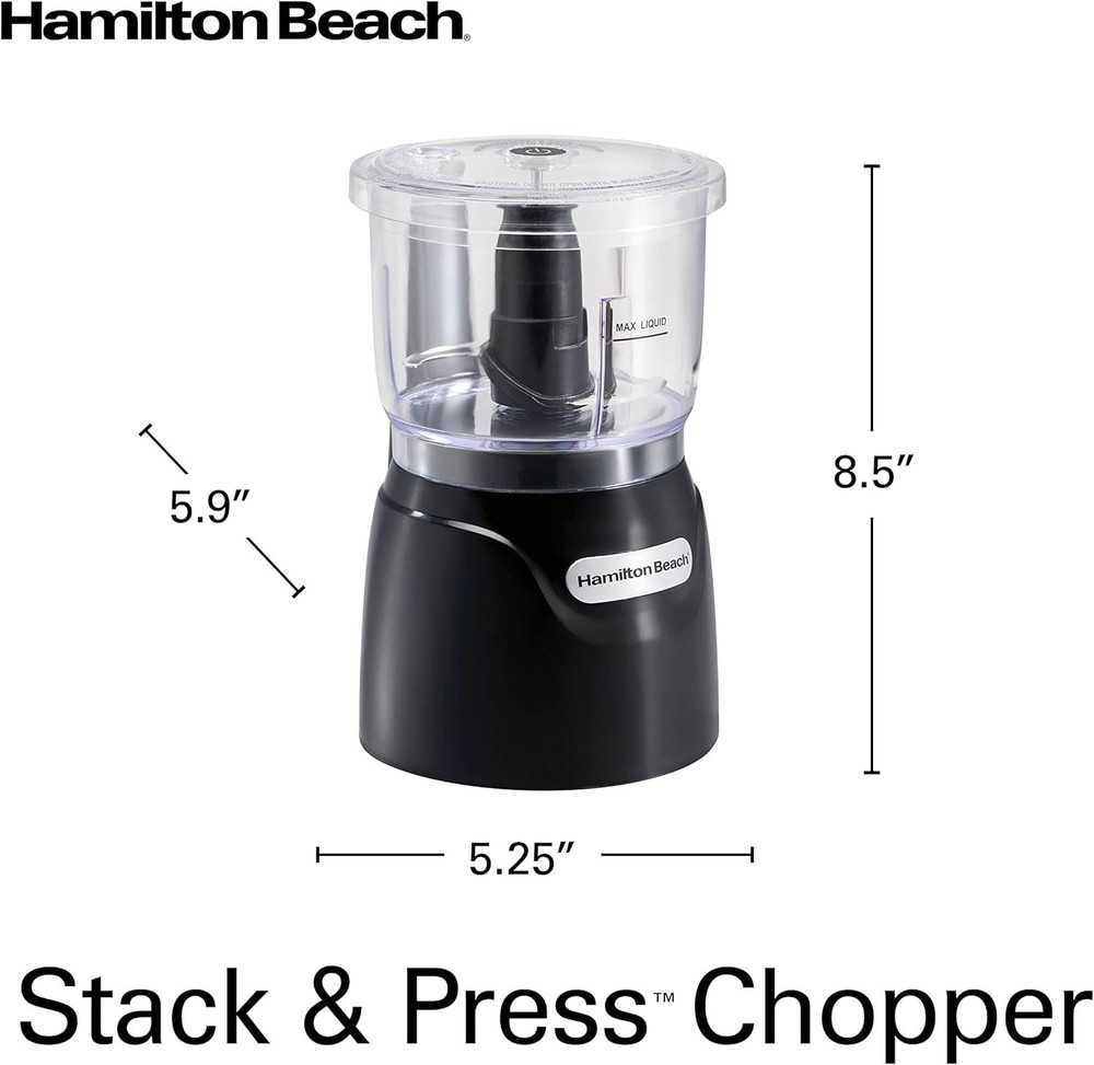 Electric Vegetable Chopper & Mini Food Processor, 3-Cup, 350 Watts, for Dicing,
