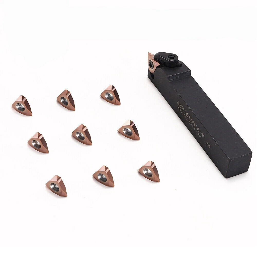 16mm Lathe Threading Tool Vertical Carbide Threading Inserts For External 60 Deg