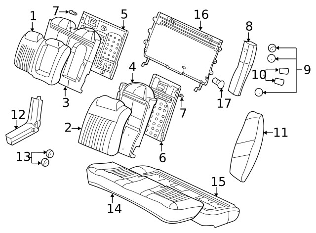 Genuine GM Seat Back Cover 88897192