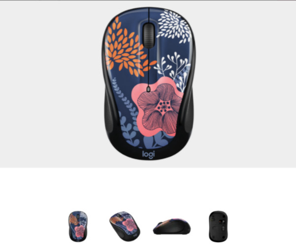NEW Logitech Limited Edition Design Collection Wireless Mouse Floral B33