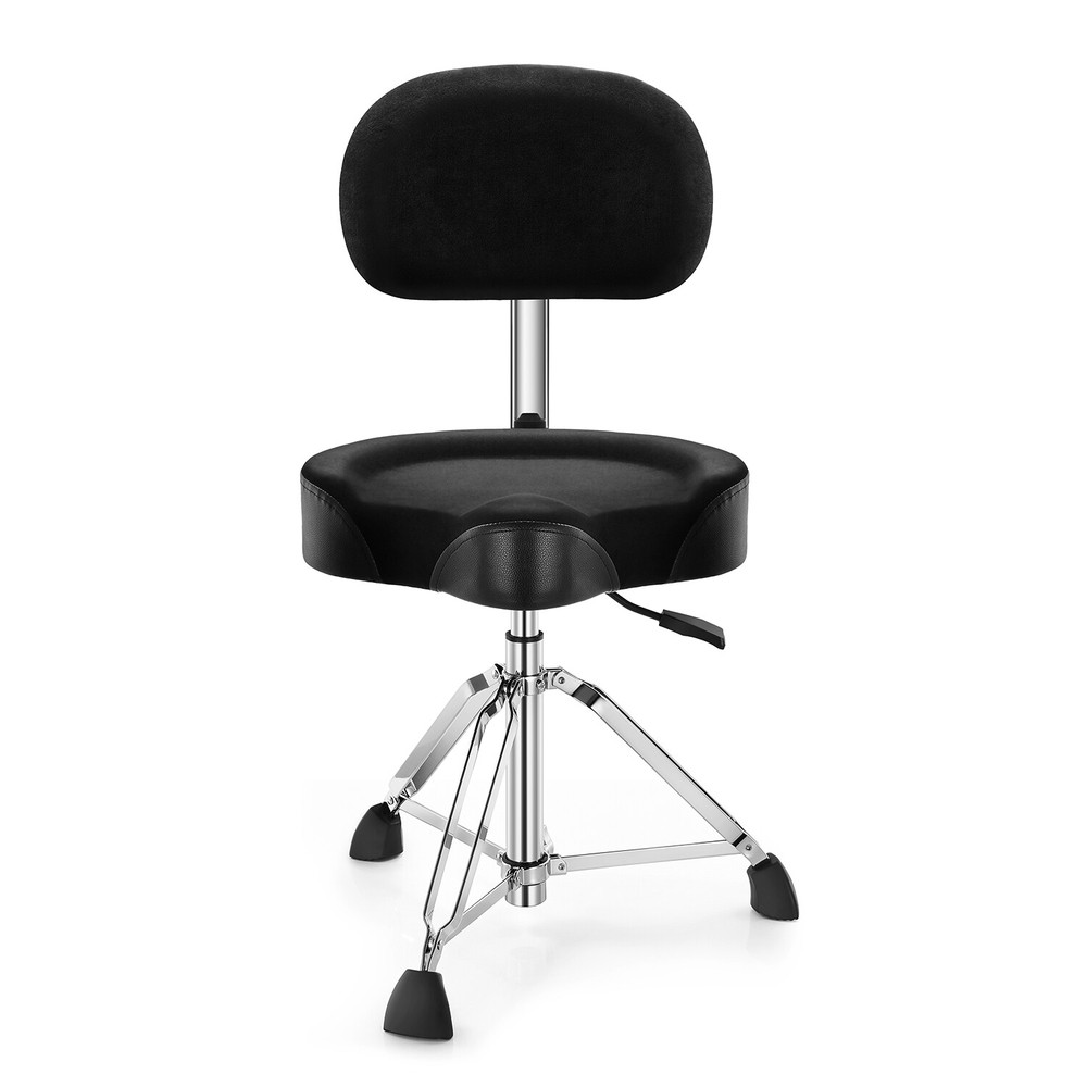 Donner Drum Throne With Backrest Motorcycle Style Stool Stable Adjustable Height