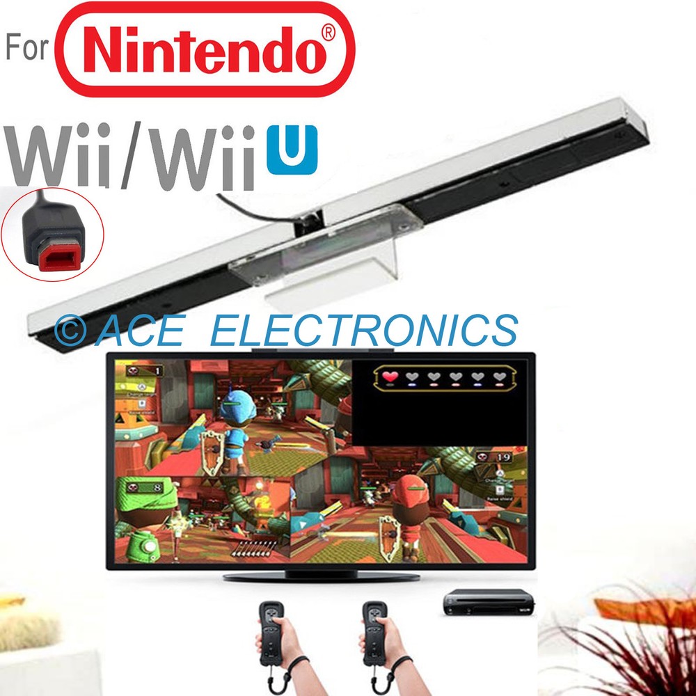 Nintendo Wii/Wii U Sensor Bar IR Wired Remote Motion Controller