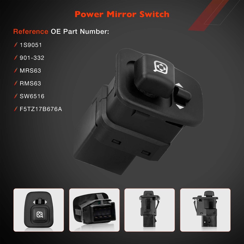 Power Mirror Switch Control Front Driver Side For 1995-2008 Ford Ranger Mercury