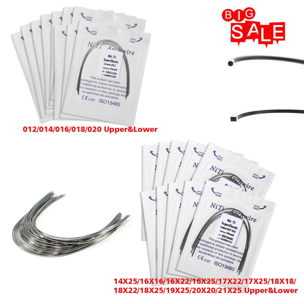 Orthodontic Arch Wire Super Elastic Niti Round/Rectangular Upper/Lower