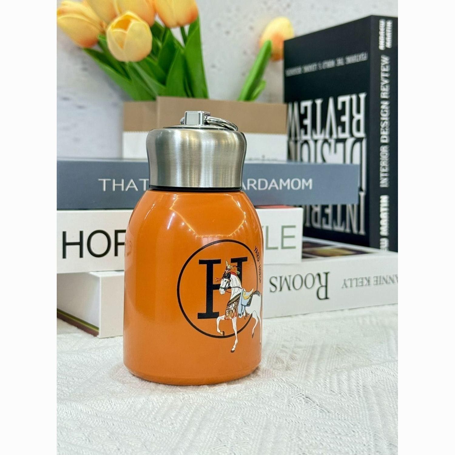Hermès Orange Stainless Steel Insulated Bottle 300ml Boutique Exclusive Gift