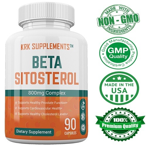 Beta Sitosterol 800mg Prostate Support Urinary Bladder KRK Supplements