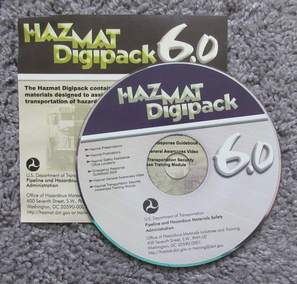 HAZMAT DIGIPAK 6.0 DOT SAMPLING TRAINING.i2 CD ROM
