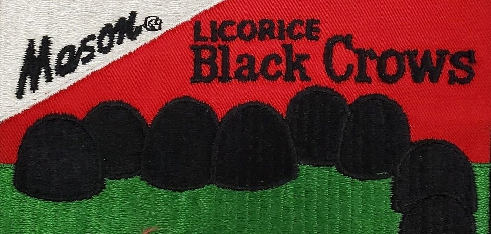 Mason: Licorice Black Crows - Rectangle Sew on Patch - NOS - 001