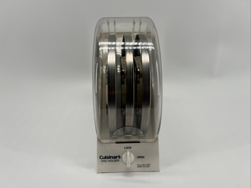 Cuisinart Food Processor Disc Holder Storage Case with 3 Discs