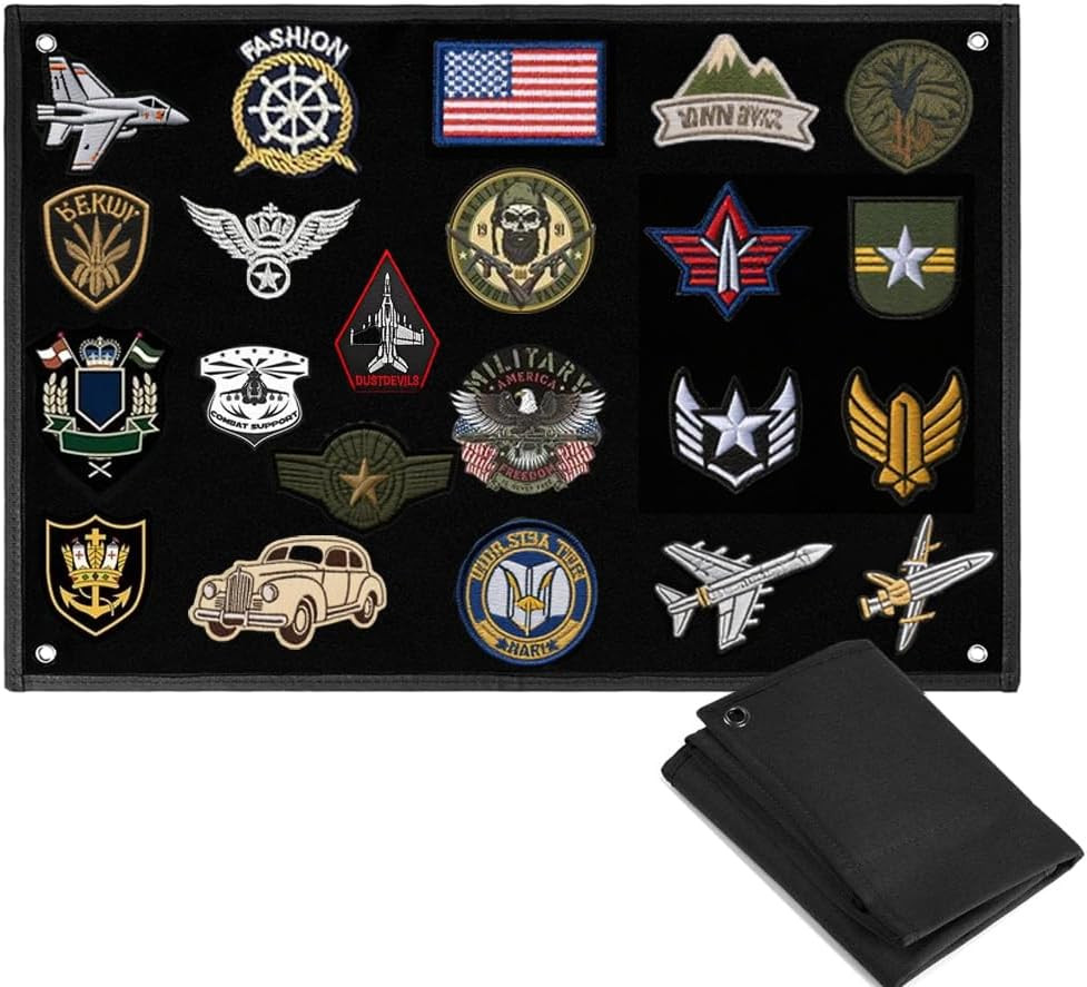 Tactical Board Patch Organizer Holder Display Morale Patch Hanging Wall Panel...