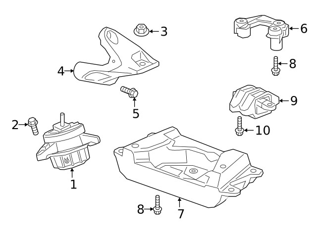 Genuine GM Passenger Side Engine Mount Bracket 84329421