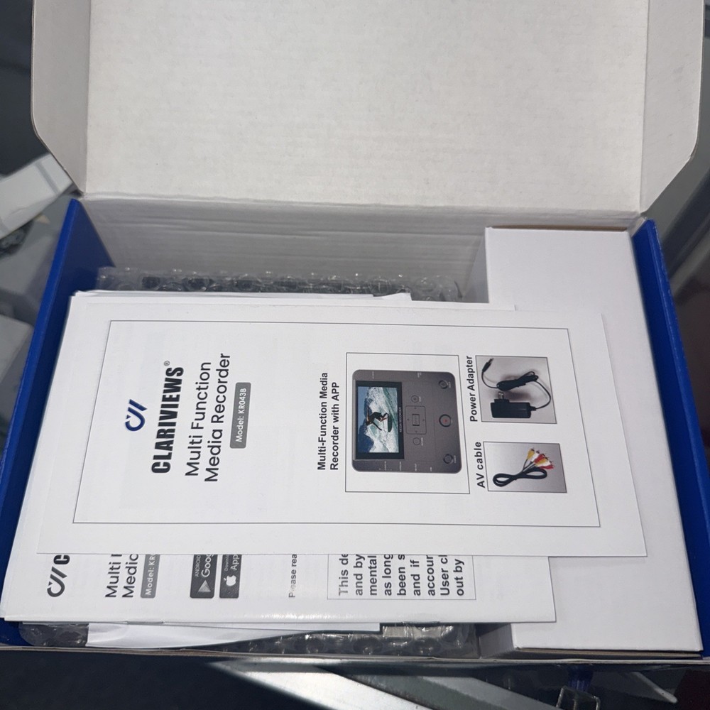 CLARIVIEWS Multi-Function Media Recorder, VHS to Digital - KR043B New Open Box