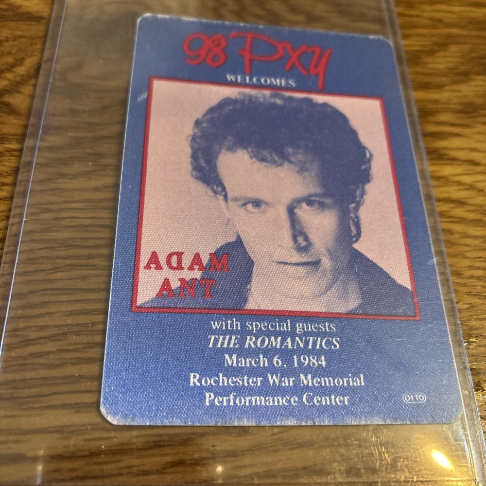 Adam Ant with Romantics  Backstage otto Pass 1984 Rochester War Memorial