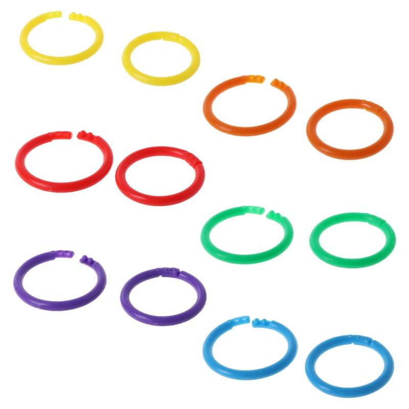 20x for Creative Plastic Circle Multi-Functional Loose Leaf Ring Binder Hoop For
