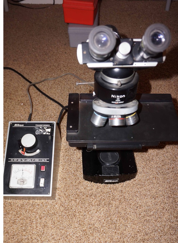 NIKON OPTIPHOT  REFLECTED LIGHT METALLURGICAL RESEARCH MICROSCOPE w/4 Objectives