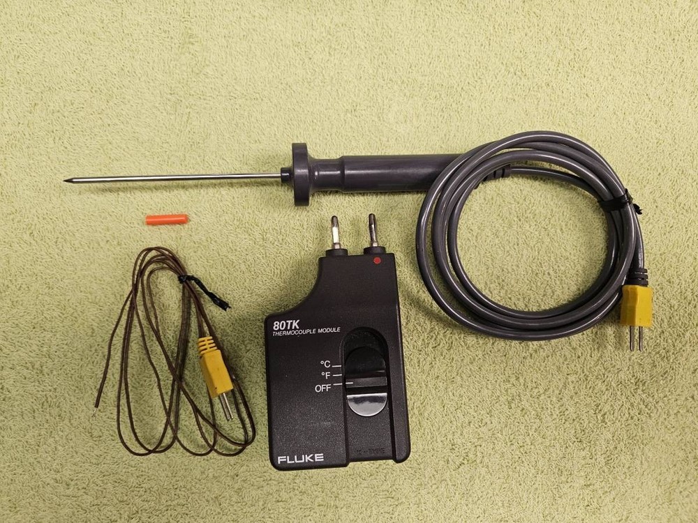 FLUKE 80TK Thermocouple Module & 80PK-25 Piercing Temperature Probe