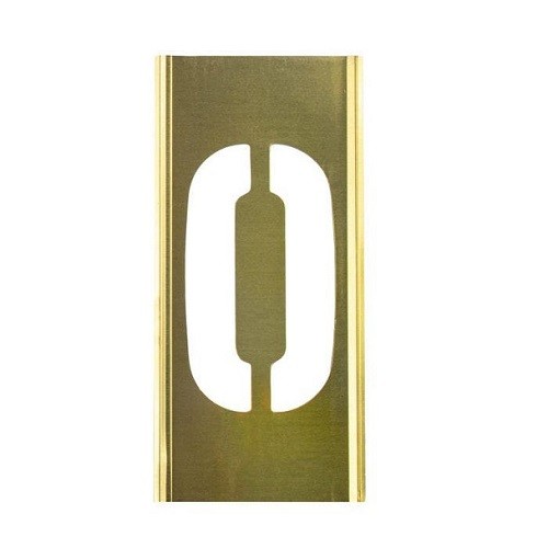 CH Hanson 10011O - Stencil Sort-2" Brass Gothic O/0