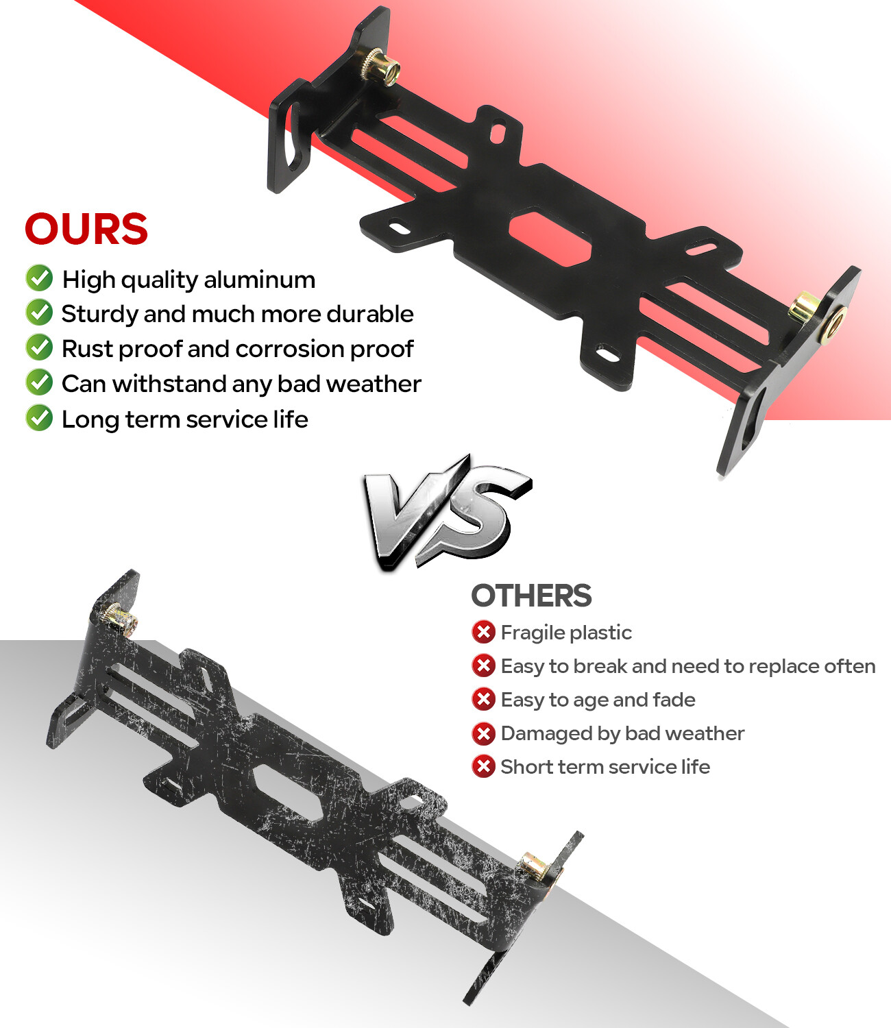 For Suzuki DR-650 DRZ400 LED Headlight Mounting Bracket Kit fits 4X6 Headlights