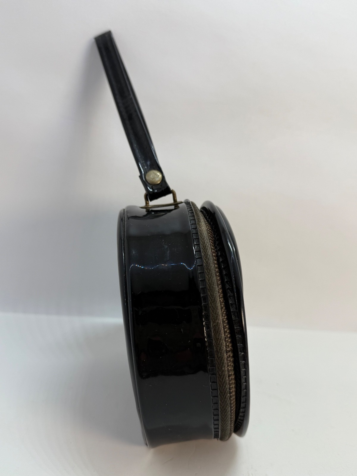 Vintage MICKEY MOUSE Small Black VINYL PURSE WALT DISNEY Hong Kong *Free Ship*