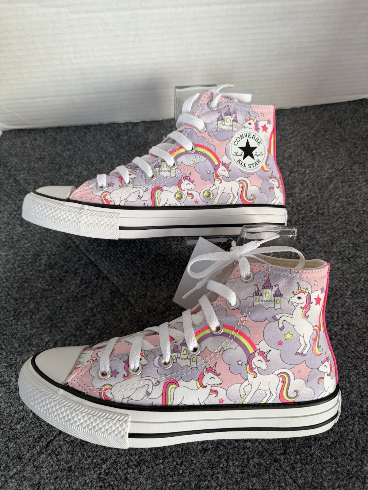 Converse Chuck Taylor All Star Unicorn High Top Sneakers Youth 4 Pink Rainbow