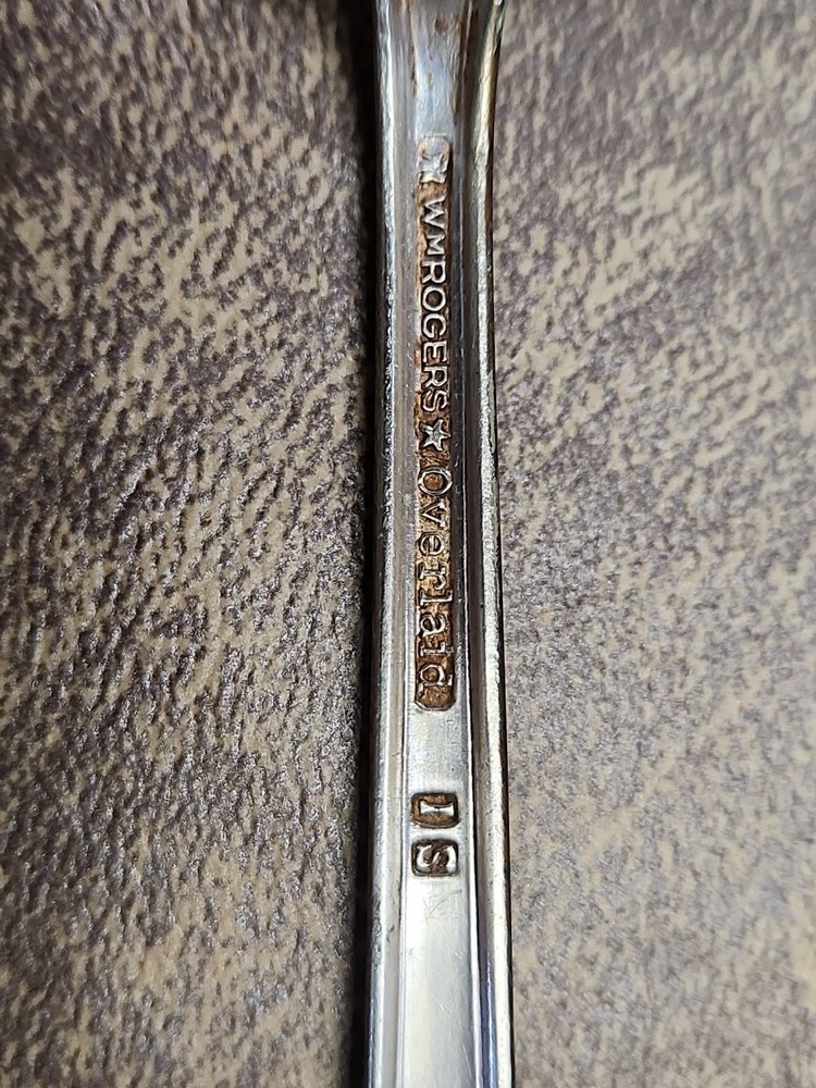 Wm Rogers Overlaid IS Treasure Pattern Silverplate Teaspoon