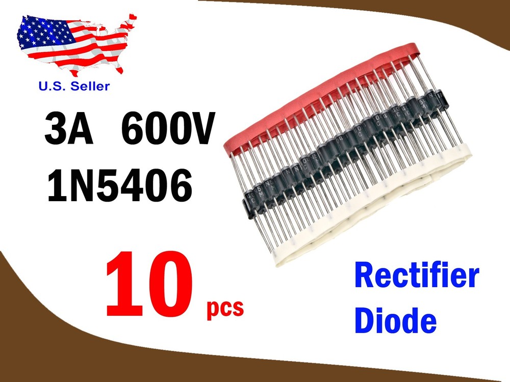 1N5406 (10 pcs) 3A / 600V Rectifier Diode