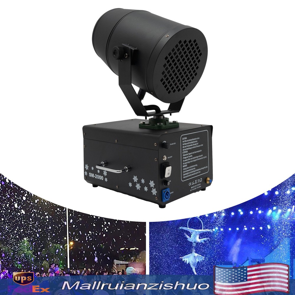 2000w Snow Machine Remote Control Snowflake Spraying Machine Stage Snow Blowing