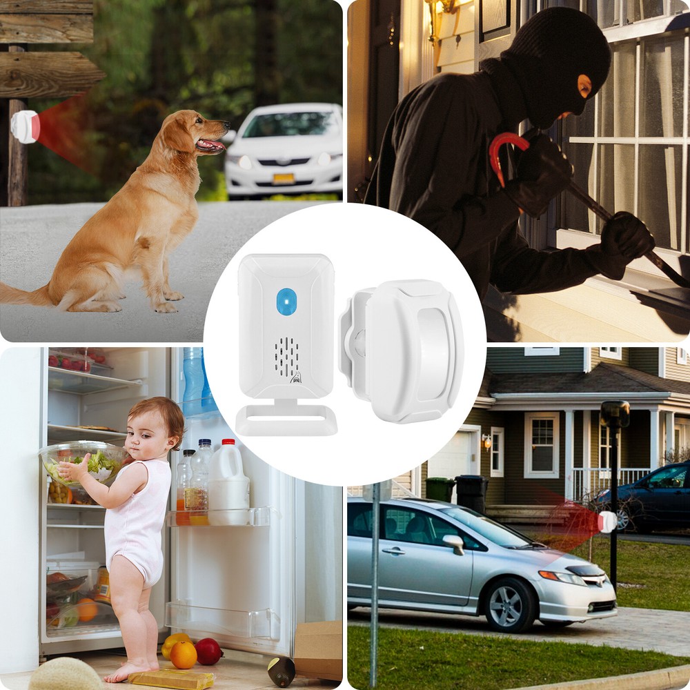 918ft Long Range Driveway Alarms Waterproof Wireless Motion Sensor with 2 Sensor