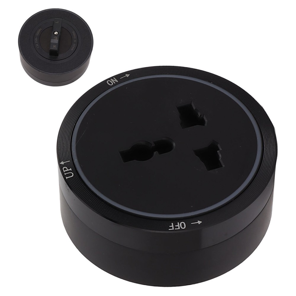 Electrical Outlet Track Socket Black Horizontal Removable Electrical Wall