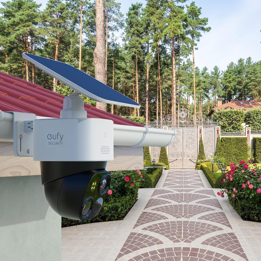 1-Pack, White - Gutter Mount Bracket Compatible with Eufy Security SoloCam S340.