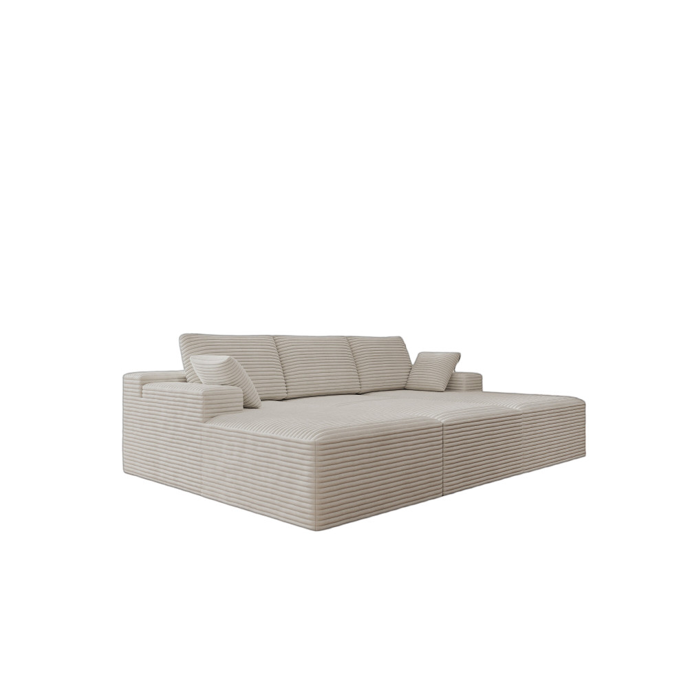 98.4*68.9" Modular Sectional Sofa Seat, Upholstered Compressed Couch, White